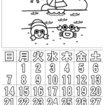 ぬり絵カレンダー2019年7月その２