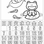 ぬり絵カレンダー2020年6月