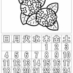 ぬり絵カレンダー2023年6月