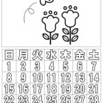 ぬり絵カレンダー2026 年3月